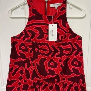 Crosby Red Lava Fire Patterned Top NWT XS